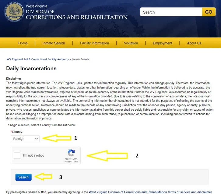Southern Regional Jail (SRJ) Daily Incarcerations Guide AlfinTech(01)