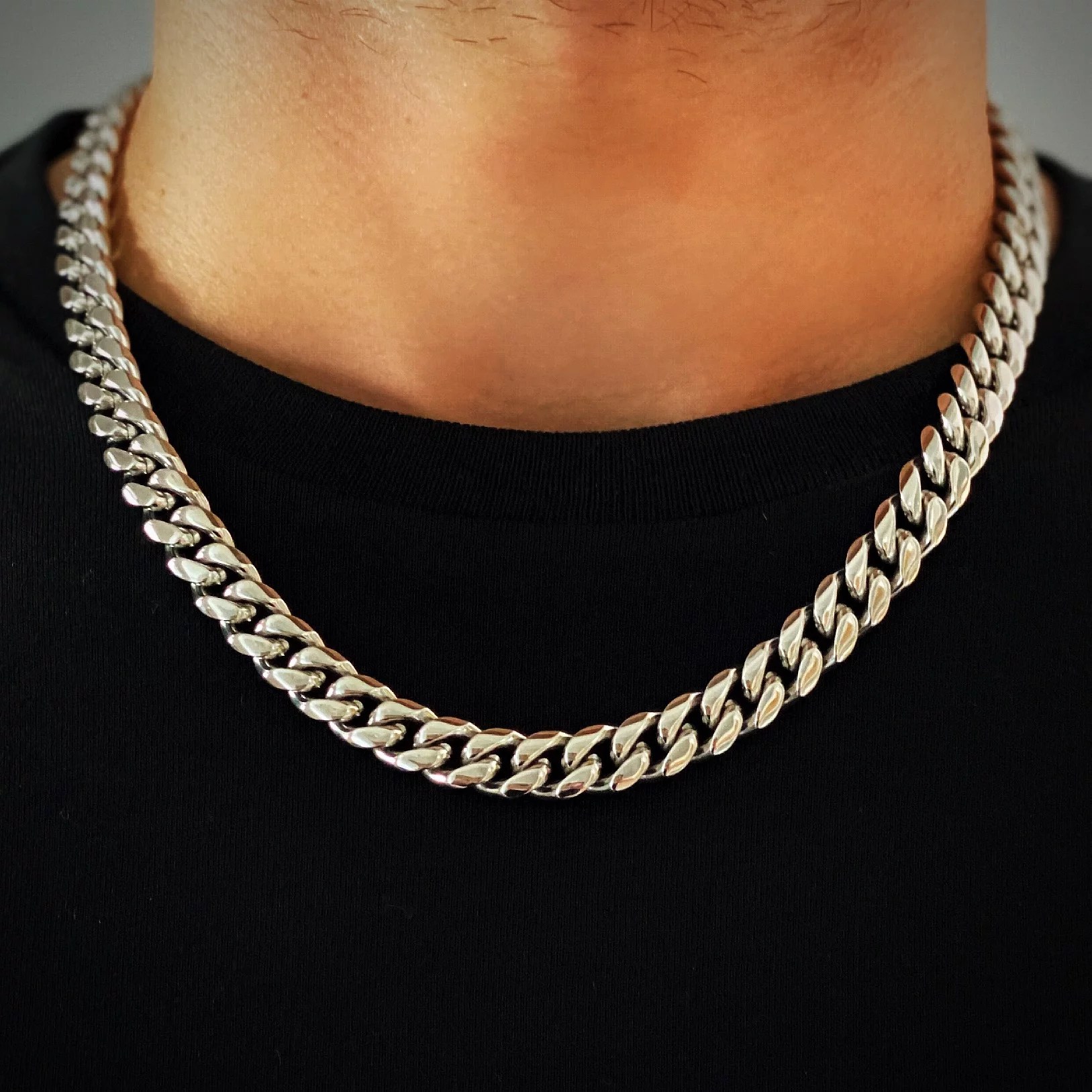 Cuban Necklace Silver Stylish Alfred & Co. Jewellery