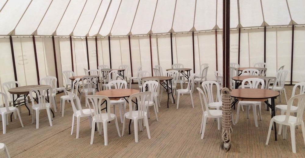 White Plastic Patio Chair Hire Alfresco Event Furniture Hire