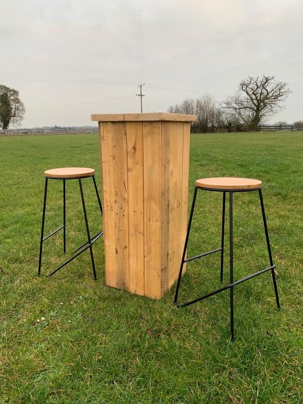 Rustic Poseur Table Alfresco Event Furniture Hire