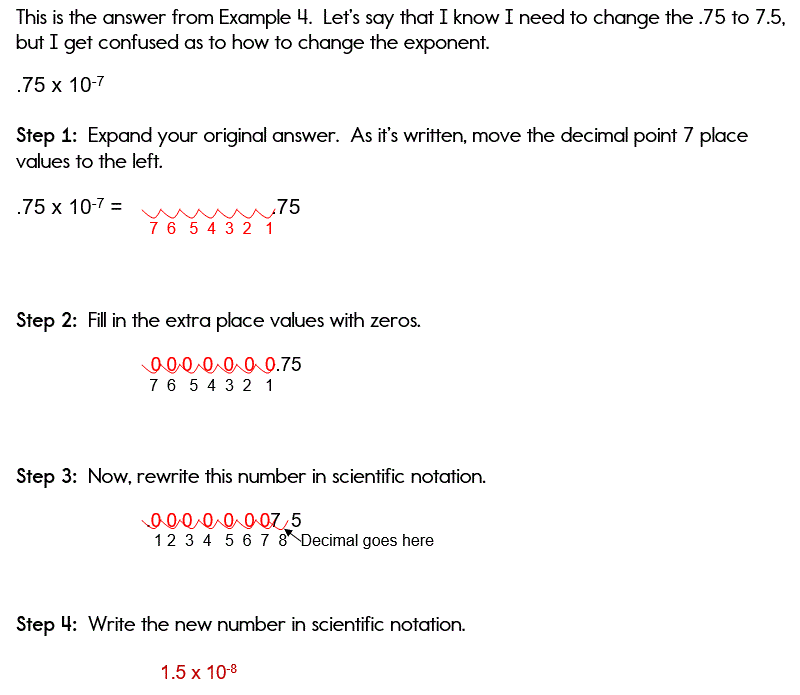 Scientific Notation When Multiplying and Dividing Monomials