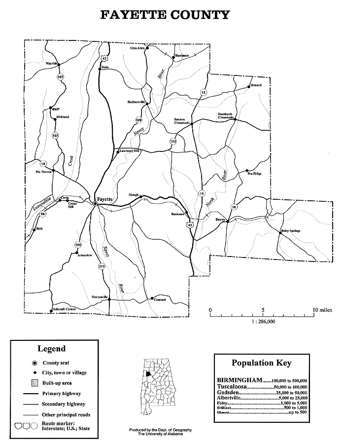 Fayette Co., AL, Maps