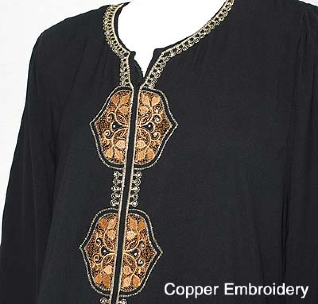 Al Karam Fatin Embroidered Abaya ab464 Alhannah Islamic Clothing