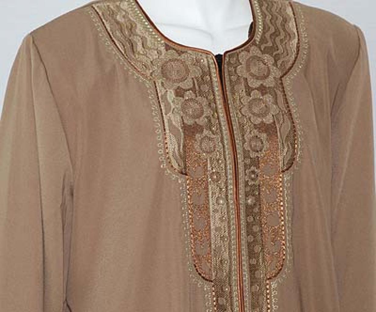 Al Karam Rawiyah Embroidered Abaya ab499 » Alhannah Islamic Clothing