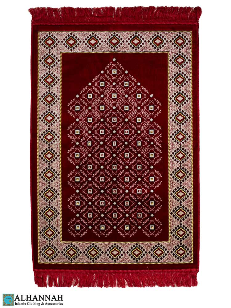 Turkish Prayer Rug in Red II1307 » Alhannah Islamic Clothing