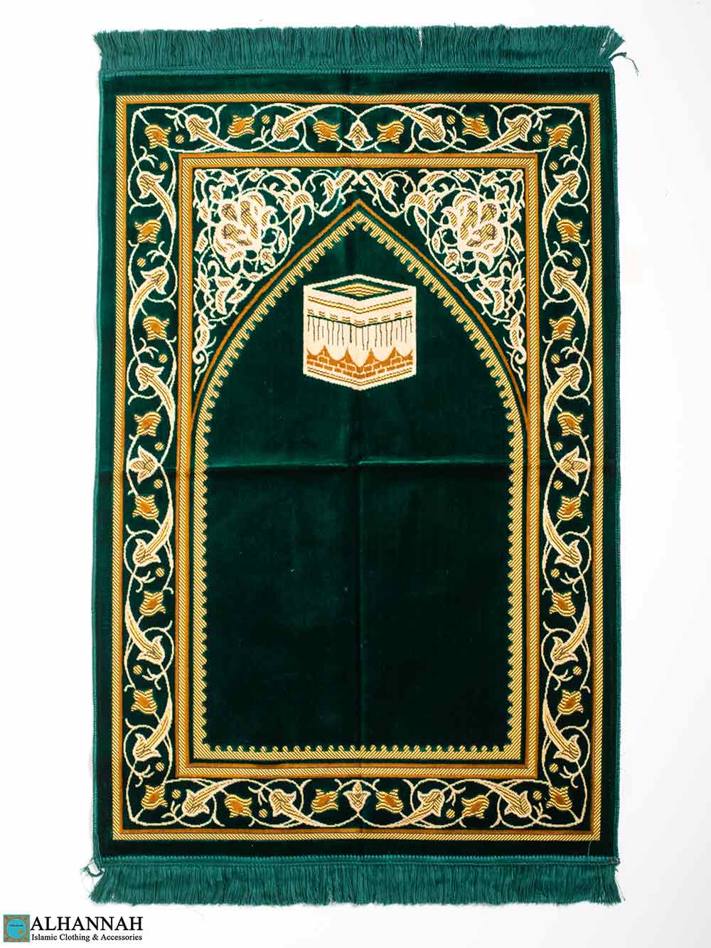 Big & Tall Islamic Prayer Rug Emerald II1376 » Alhannah Islamic