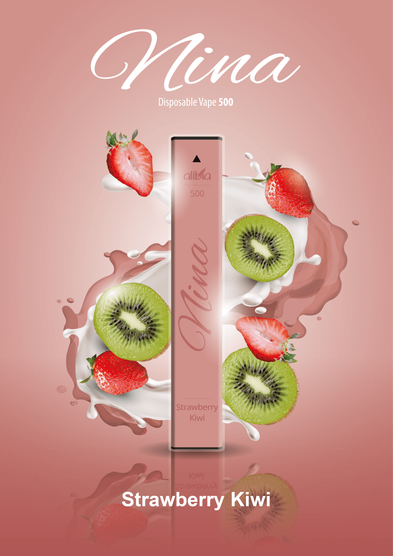 Nina 500 Einweg EZigarette „Strawberry Kiwi" Alibia