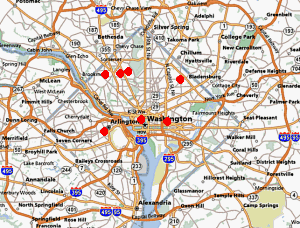 Washington Dc Beltway Map Aba-Approved Law Schools In Dc Area