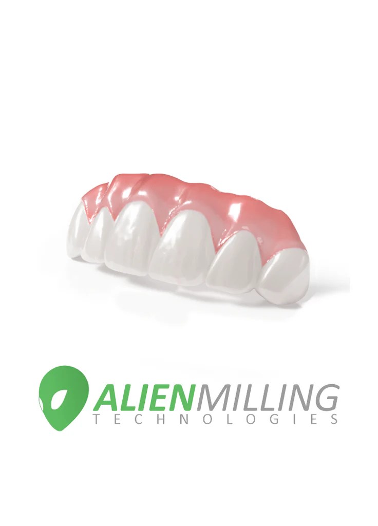 Full Arch Hybrid Zirconia Shade Tabs Alien Milling Technologies