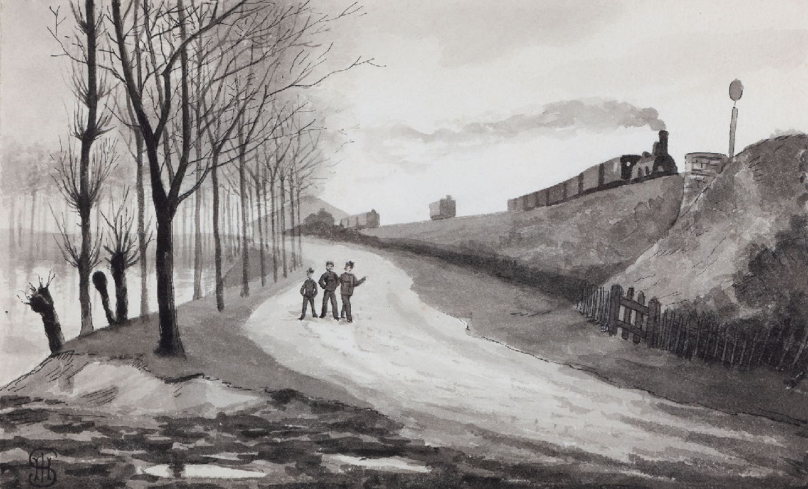 Sur les bords d'une rivière et d'une voie ferrée 2018.