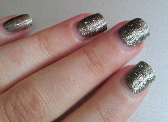 Charcoal Shimmer Nails