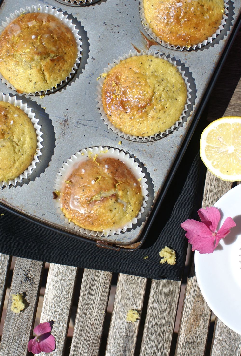 Poppyseed & Lemon Glazed Muffins