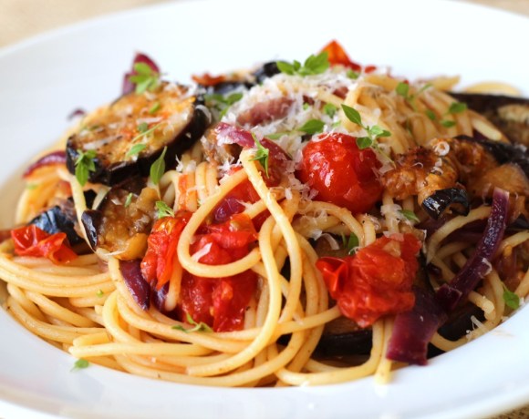 Roasted Aubergine Pasta