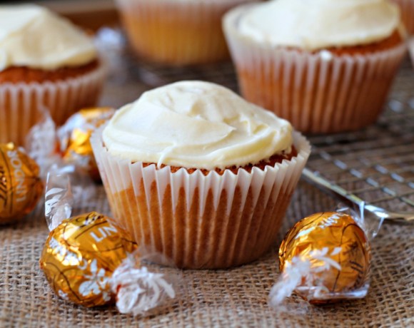 Salted Caramel Lindt Lindor Cupcakes