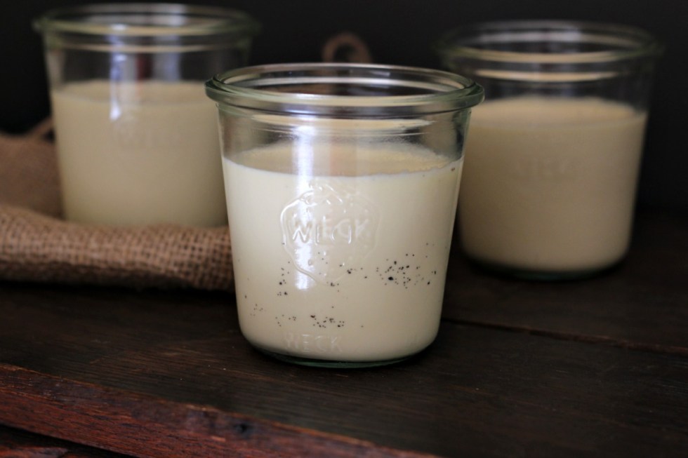 tea infused pannacotta
