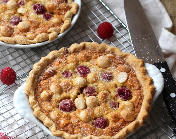 Macadamia & Raspberry Pie