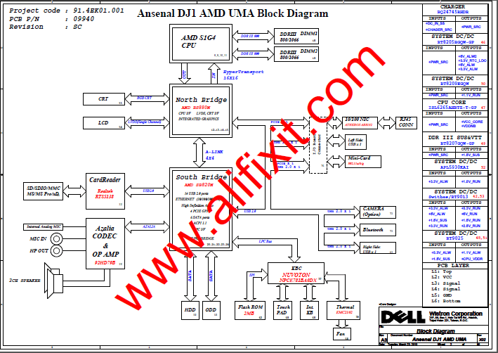 Dell Inspiron N4010 QUANTA UM8 UMA REV:1A Schematic - AliFixit