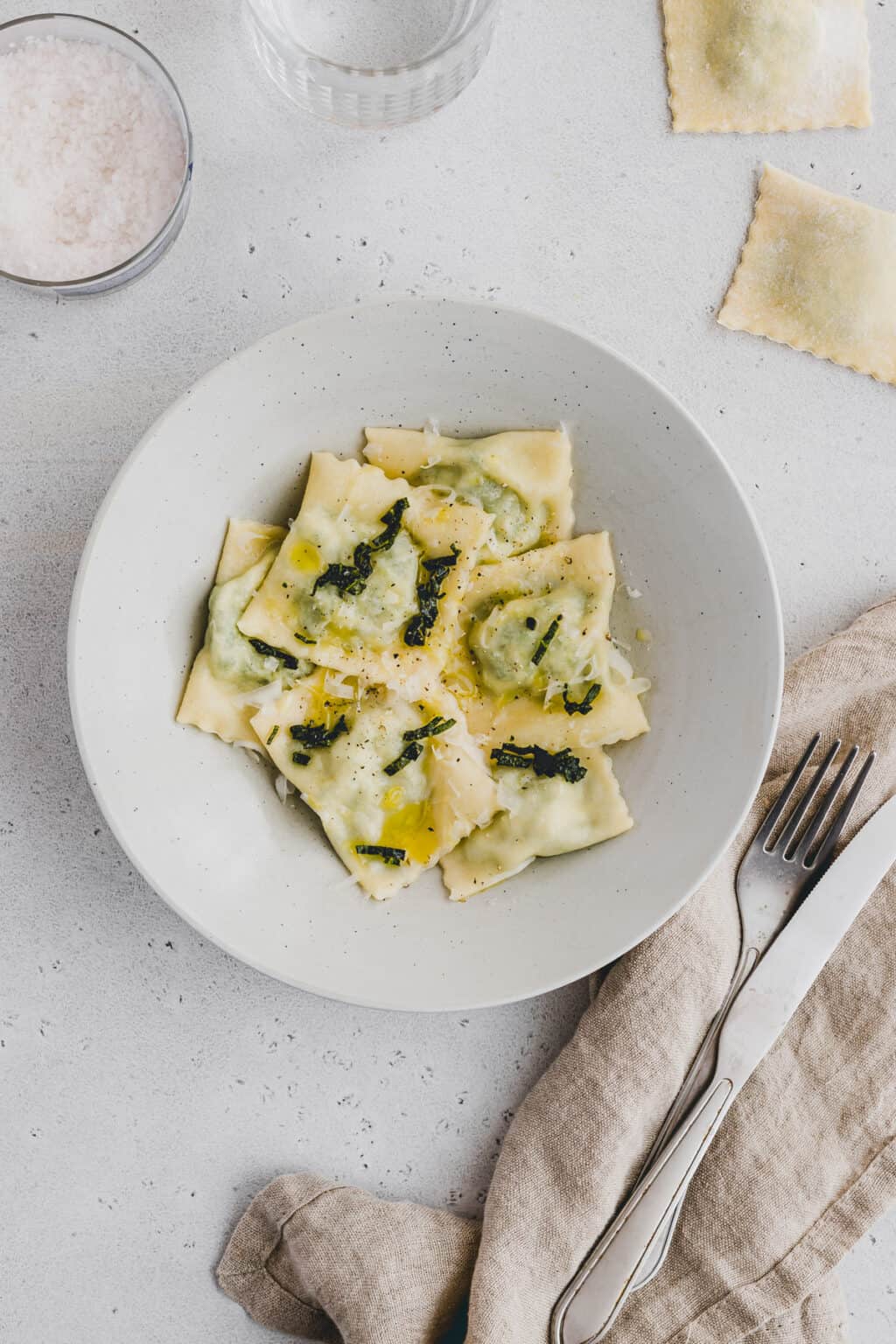 Spinach Ricotta Ravioli (with vegan option) Recipe Aline Made