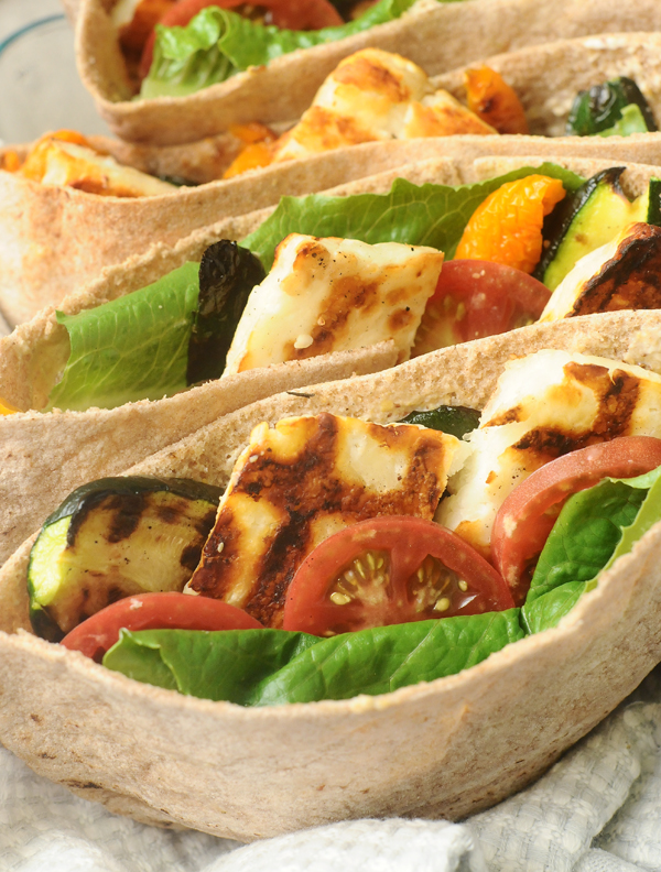 Grilled Veggie and Halloumi Pitas Alison's Allspice
