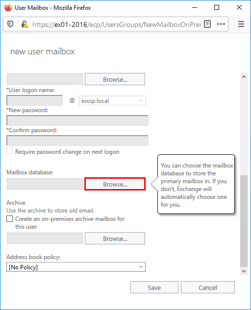 Create user mailbox in Exchange Server ALI TAJRAN