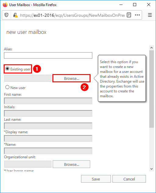 Create user mailbox in Exchange Server ALI TAJRAN