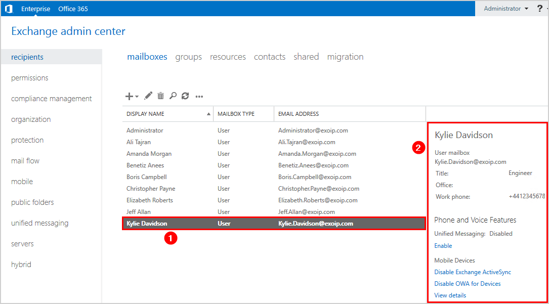Exchange database is mandatory on UserMailbox ALI TAJRAN