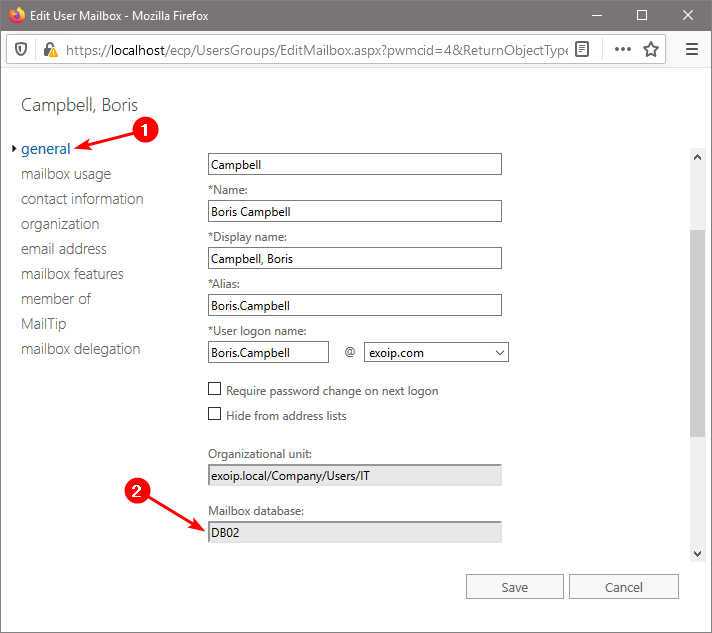 Move mailbox in Exchange Admin Center ALI TAJRAN