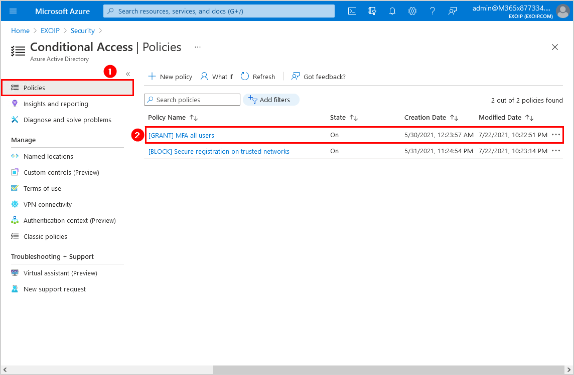 Move from remember MFA on trusted device to Conditional Access signin