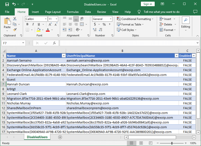 Export disabled users from Active Directory ALI TAJRAN