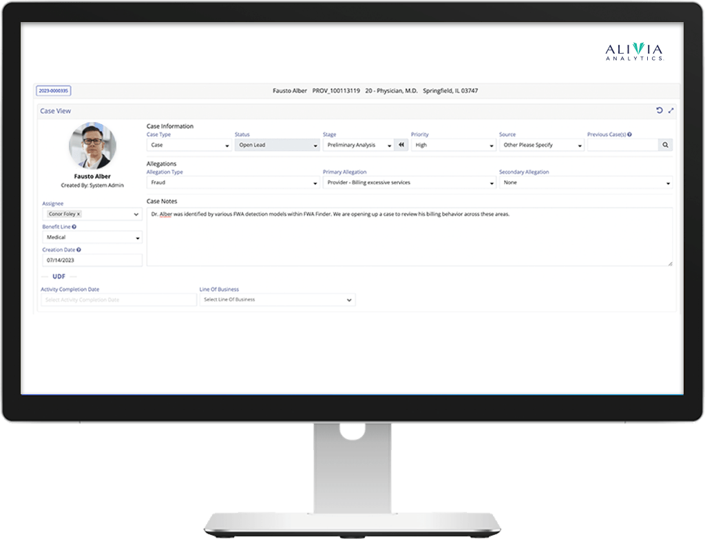 Case Manager Alivia Analytics
