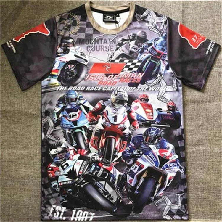Mens TShirts For Summer Racing Aliwheels