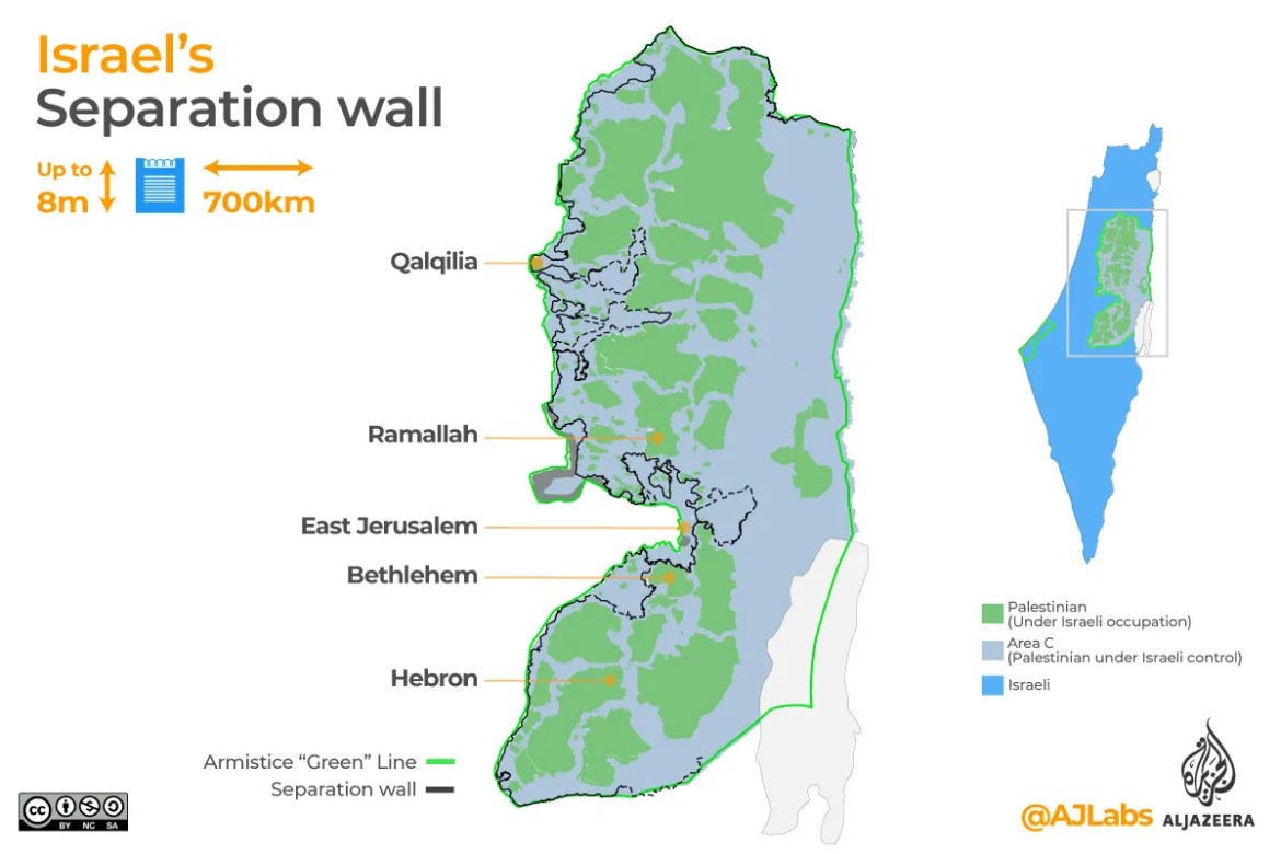 In Pictures Israel’s illegal separation wall still divides Middle