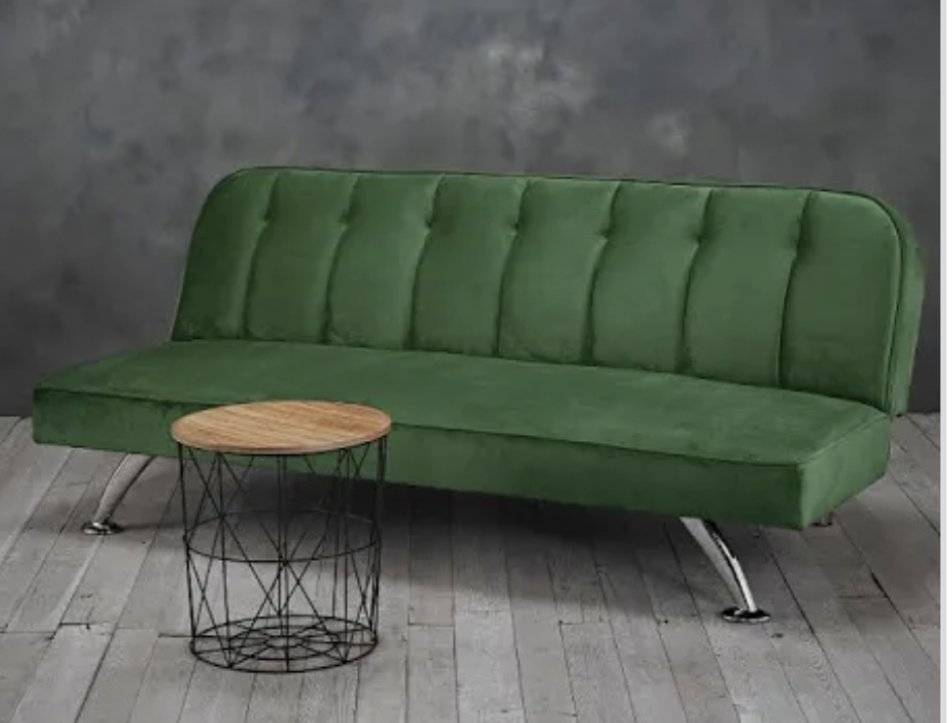Brighton Sofa Bed Plush Green • All About Beds