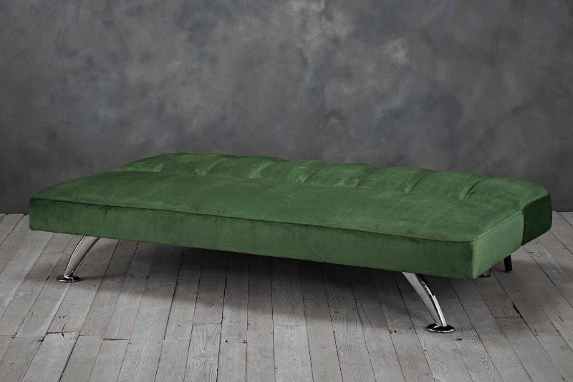 Brighton Sofa Bed Plush Green • All About Beds