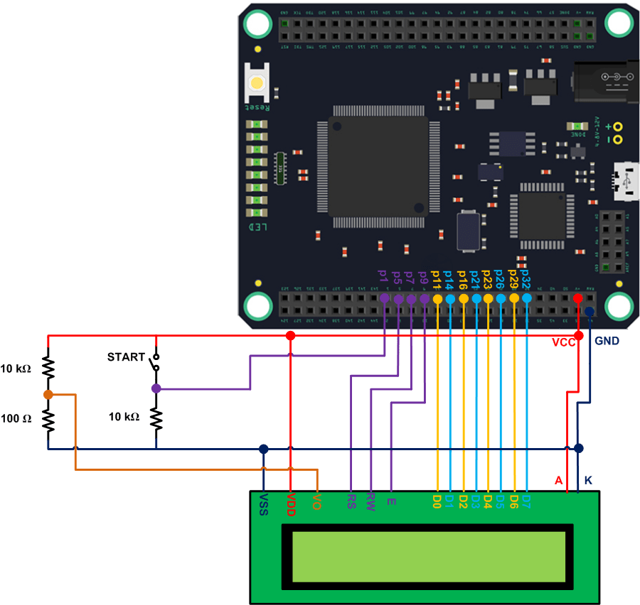 How to Interface the Mojo V3 FPGA Board with a 16x2 LCD Module Block