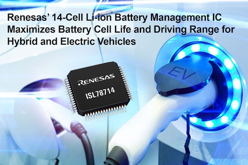 Renesas Unveils LiIon Battery Management IC for Hybrids and EVs News
