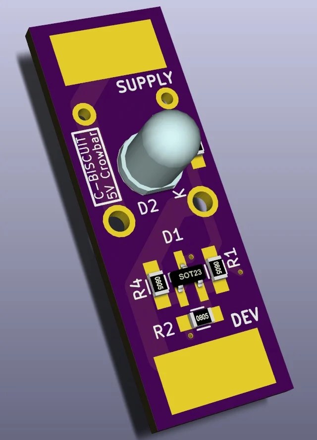CBISCUIT Power Crowbar Protection Circuit for 5V Regulator LEKULE