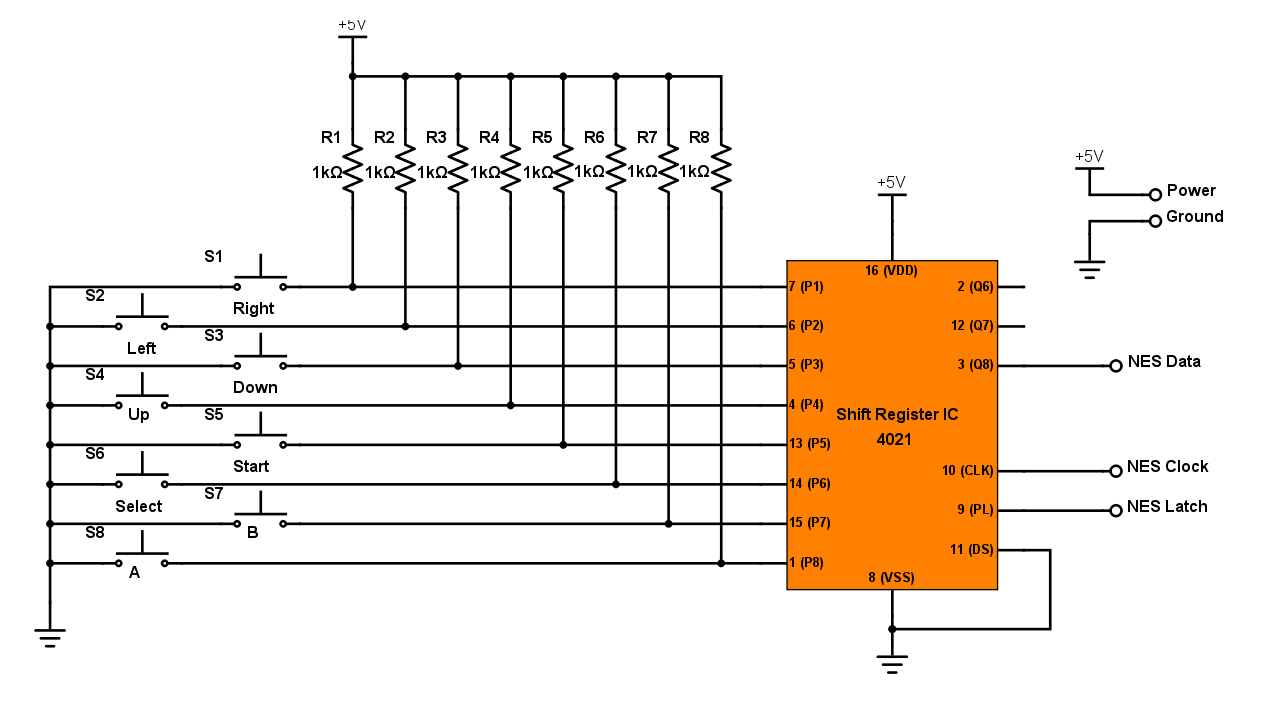 NES Controller Interface with an Arduino UNO