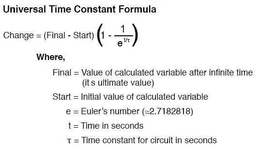 Voltage and Current Calculations RC and L/R Time Constants