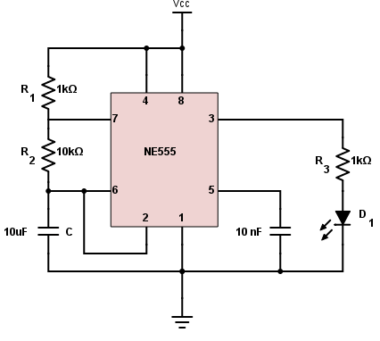555 Timer Astable Circuit Calculator - Electrical Engineering