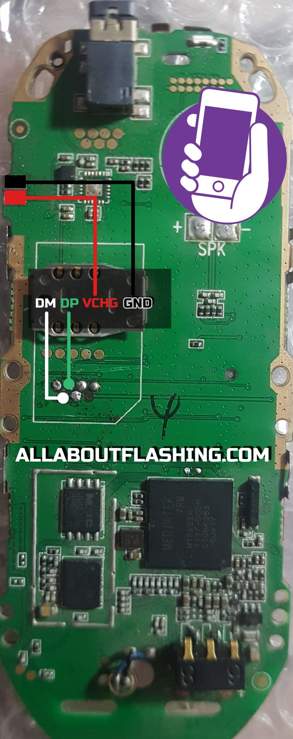 Nokia 1280 China(MTK) Format Flash File USB Pinout