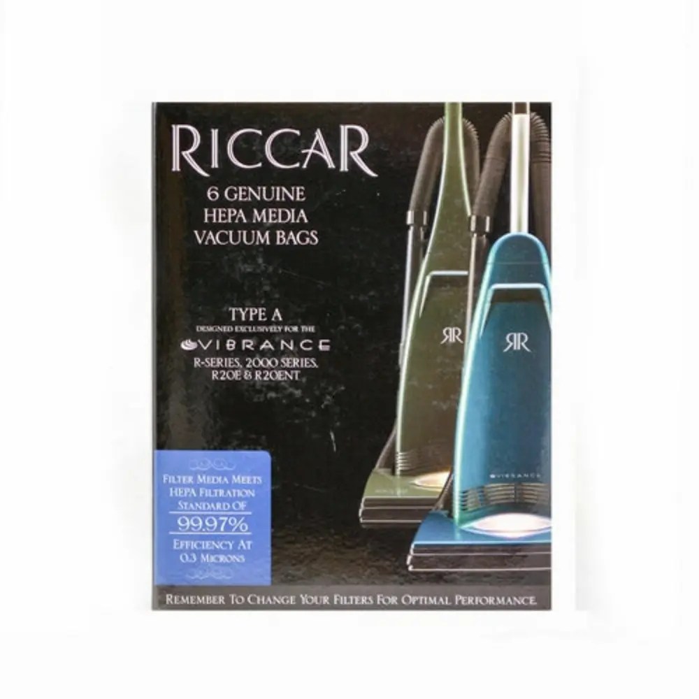 Riccar Type A Vibrance HEPA Bags RAH6 All About Vacuums