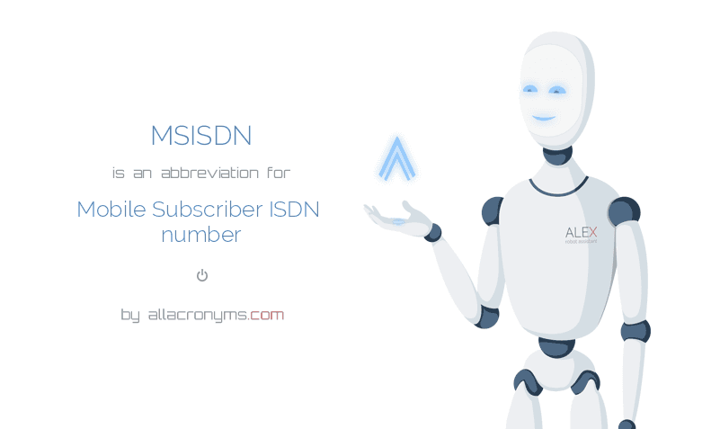 MSISDN Mobile Subscriber ISDN number