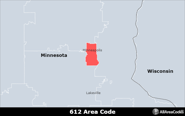 612 Area Code Location map, time zone, and phone lookup