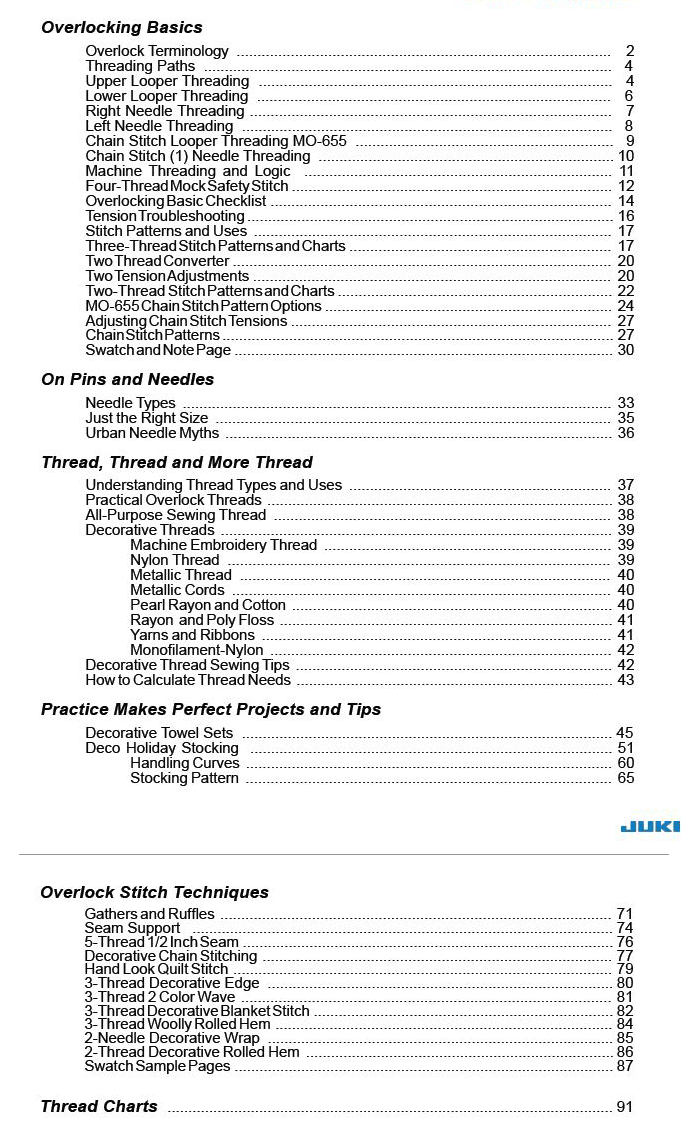 Serger Needle Chart A Visual Reference of Charts Chart Master