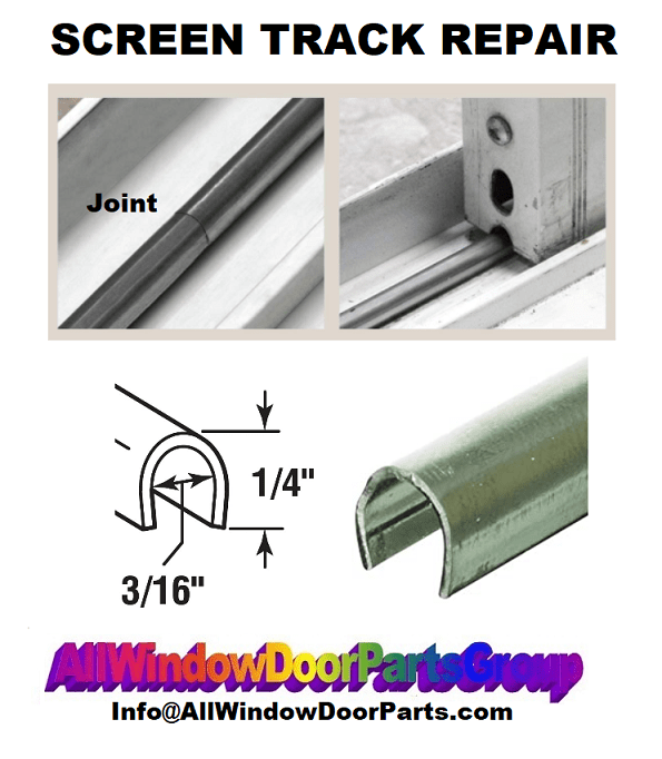 Guardian Sliding Glass Patio Door Screen Track Repair Parts All