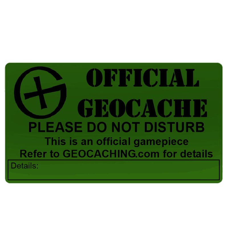 Medium Geocache Label Sticker for Geocaching Weather Proof