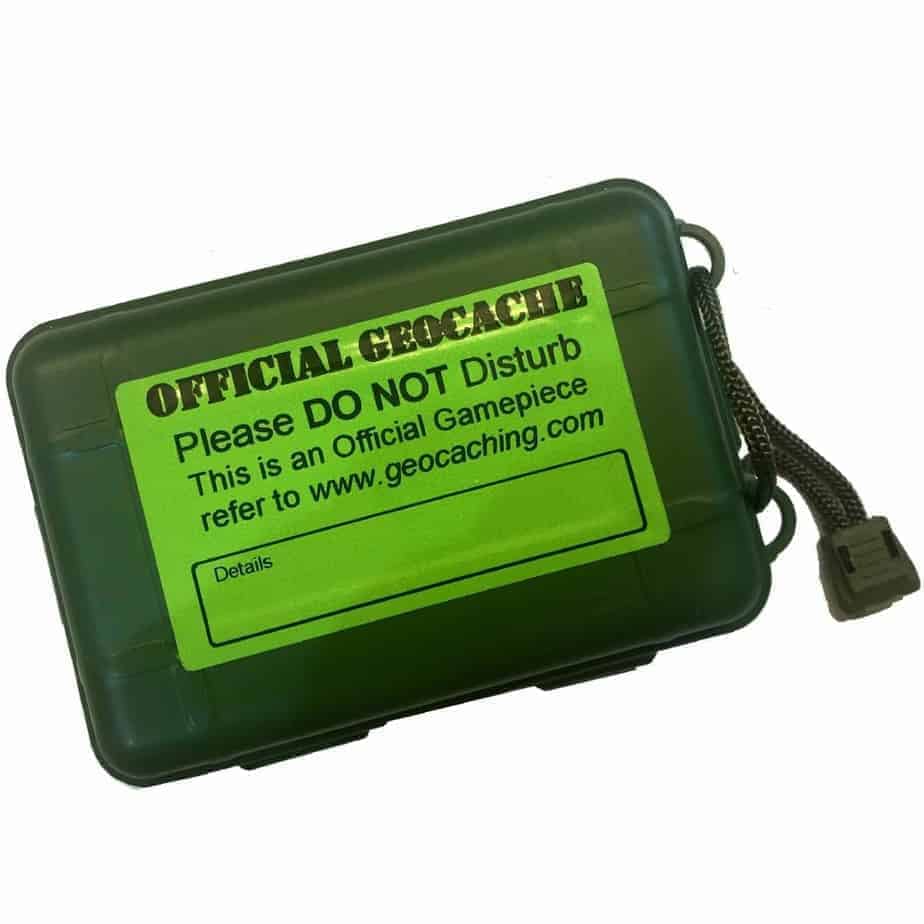 Shockproof Green Geocache Container with Four Lock Points and Hanging