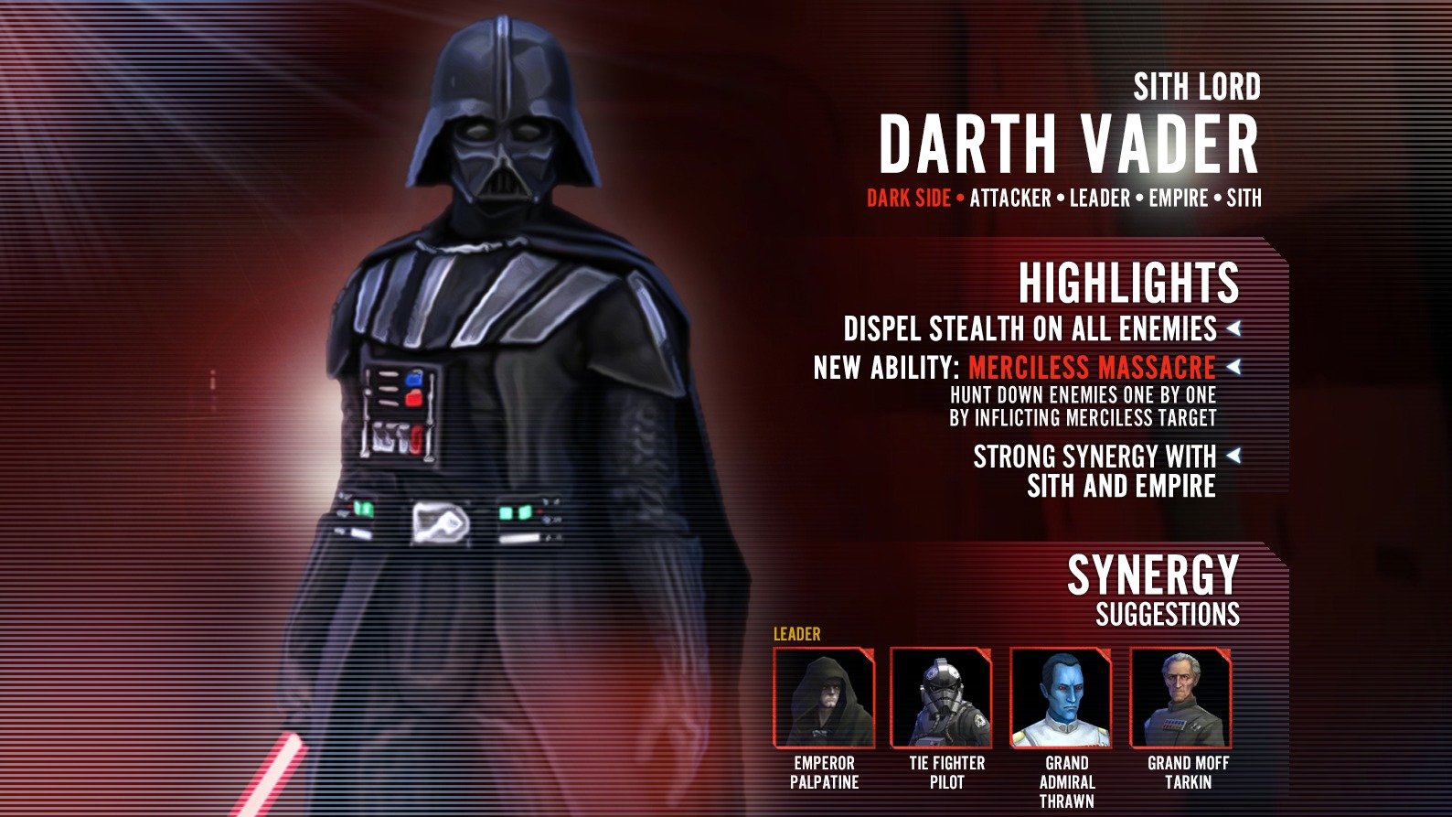 Best Mods Build for Darth Vader in Star Wars Galaxy of Heroes AllClash