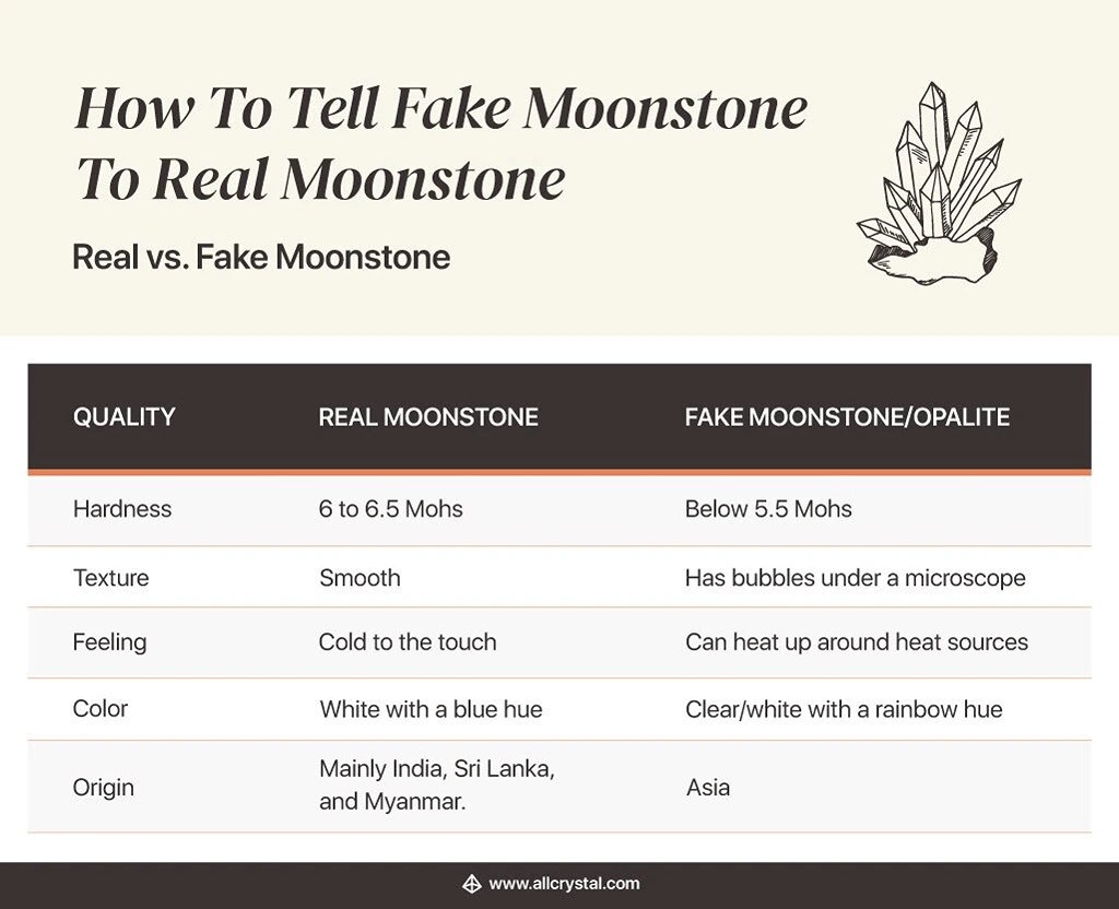 How To Tell Fake Moonstone to Real Moonstone All Crystal